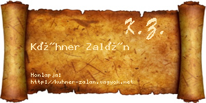Kühner Zalán névjegykártya